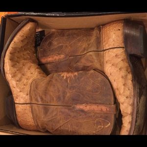 Size 14 D Ostrich Skin boots.